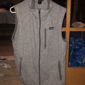 Patagonia ash grey fleece vest size Large
